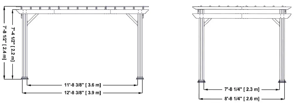 BACKYARD DISCOVERY 2105058B Stratford Traditional Steel Pergola fig 9