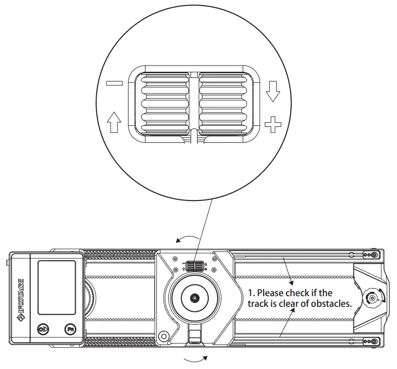 IFOOTAGE Shark Slider Nano Compact Motorised Slider - over tighten