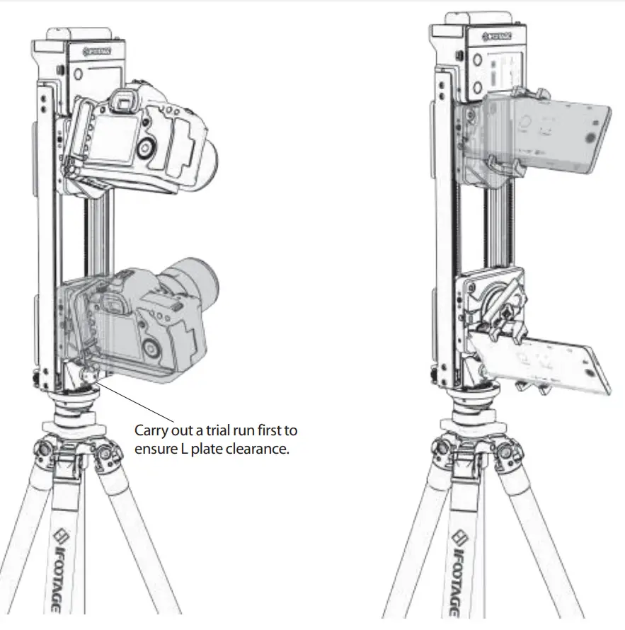IFOOTAGE Shark Slider Nano Compact Motorised Slider - vertical position