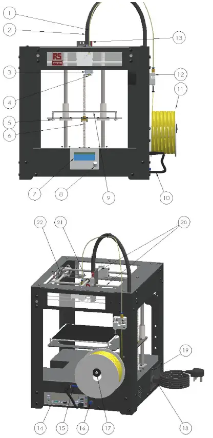 RS PRO 173-4711 3D Printer 1