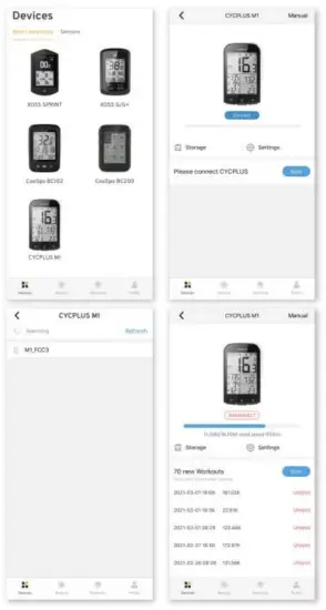 CYCPLUS 12794 M1 Cycling Computer GPS Bluetooth 4 0 ANT FREE Barfly - fig