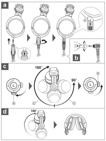 Technics EAH DJ1200 Pro On Ear DJ Headphones - FIG