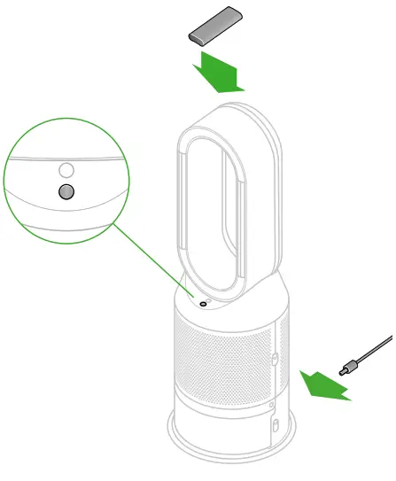 dyson N358J Purifier Humidify Cool - switch