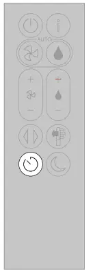 dyson N358J Purifier Humidify Cool - timer button