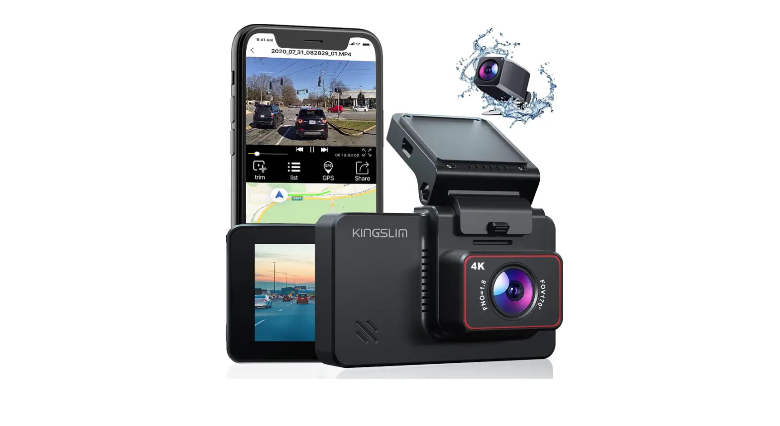 Kingslim D4 4k Dual Dash Cam With Built-in Wifi Gps, Front, Rear Dual Dash Camera-complete Features/owner,s Guide Kingslim D4 4k Dual Dash Cam With Built-in Wifi Gps, Front, Rear Dual Dash Camera-complete Features/owner,s Guide