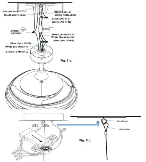 FANAWAY 1383222983 Ceiling Fan - ELECTRICAL WIRING DIAGRAM