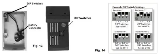 FANAWAY 1383222983 Ceiling Fan - SETTING DIP SWITCHES