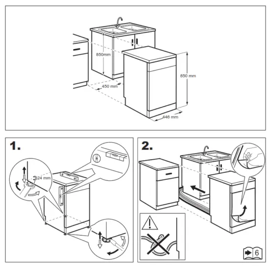 AEG FFB62620PM AirDry Freestanding Dishwasher - Fig 1