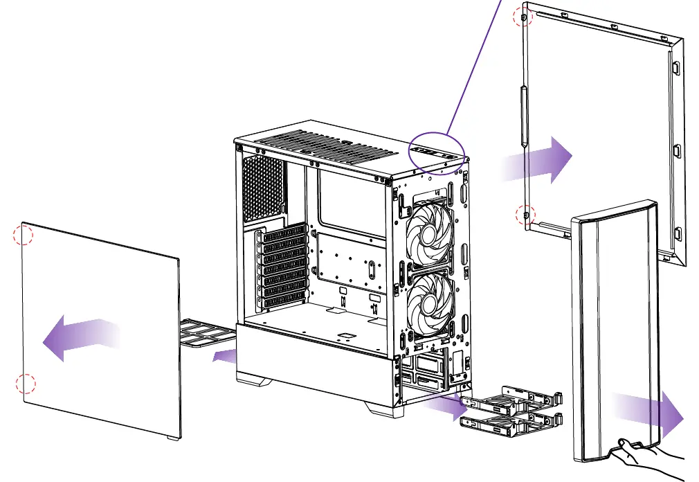 PHANTEKS MG-NE520A MetallicGear Neo Air Black Gaming Case 2