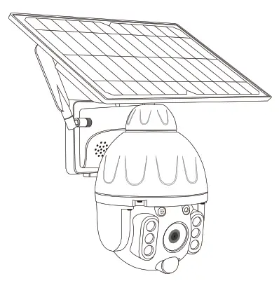 tuya Solar Battery Powered PTZ Alert Camera - Fig 1