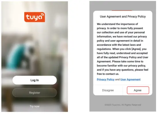 tuya Solar Battery Powered PTZ Alert Camera - REGISTRATION