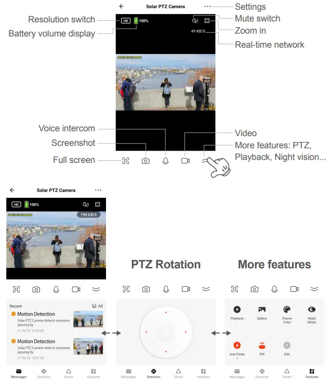tuya Solar Battery Powered PTZ Alert Camera - Smart Camera 1