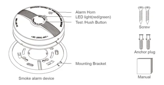 Heiman-HM-633-635PHW-Photoelectric-Smoke-Alarm-Device-1