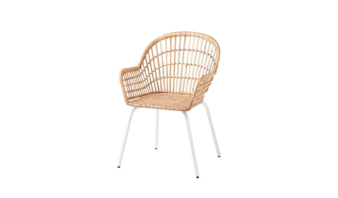 Ikea 504.343.12 Nilsove Chair With Armrests Rattan White Instruction Manual