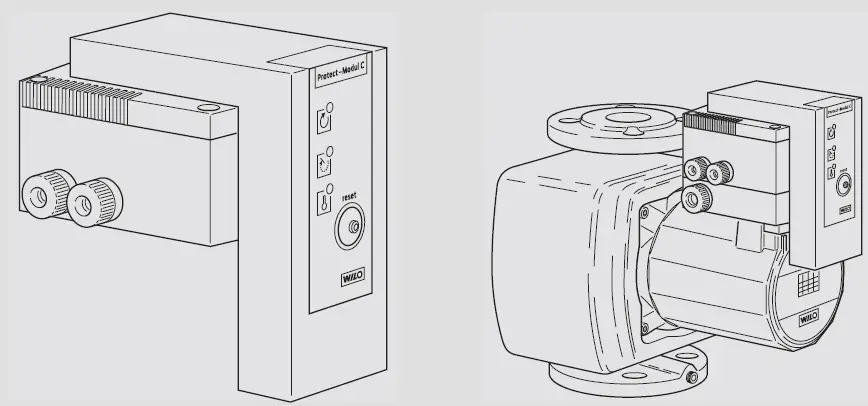 wilo TYP32-52 DM Protect-Modul C Glandless Circulation Pump