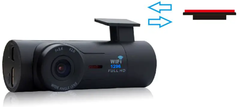 NAVIG WiFi Crash Camera SHD 1296p-- Optional Adhesive Mount