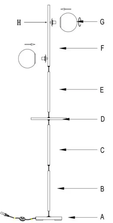 Maxax-F70-65-Inch-Gold-Tray-Table-Floor-Lamp-With-Glass-Shade-fig-1