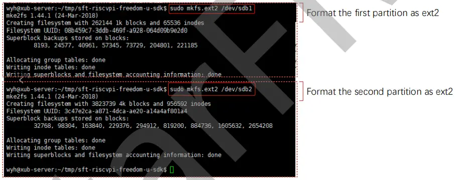 Format the partition