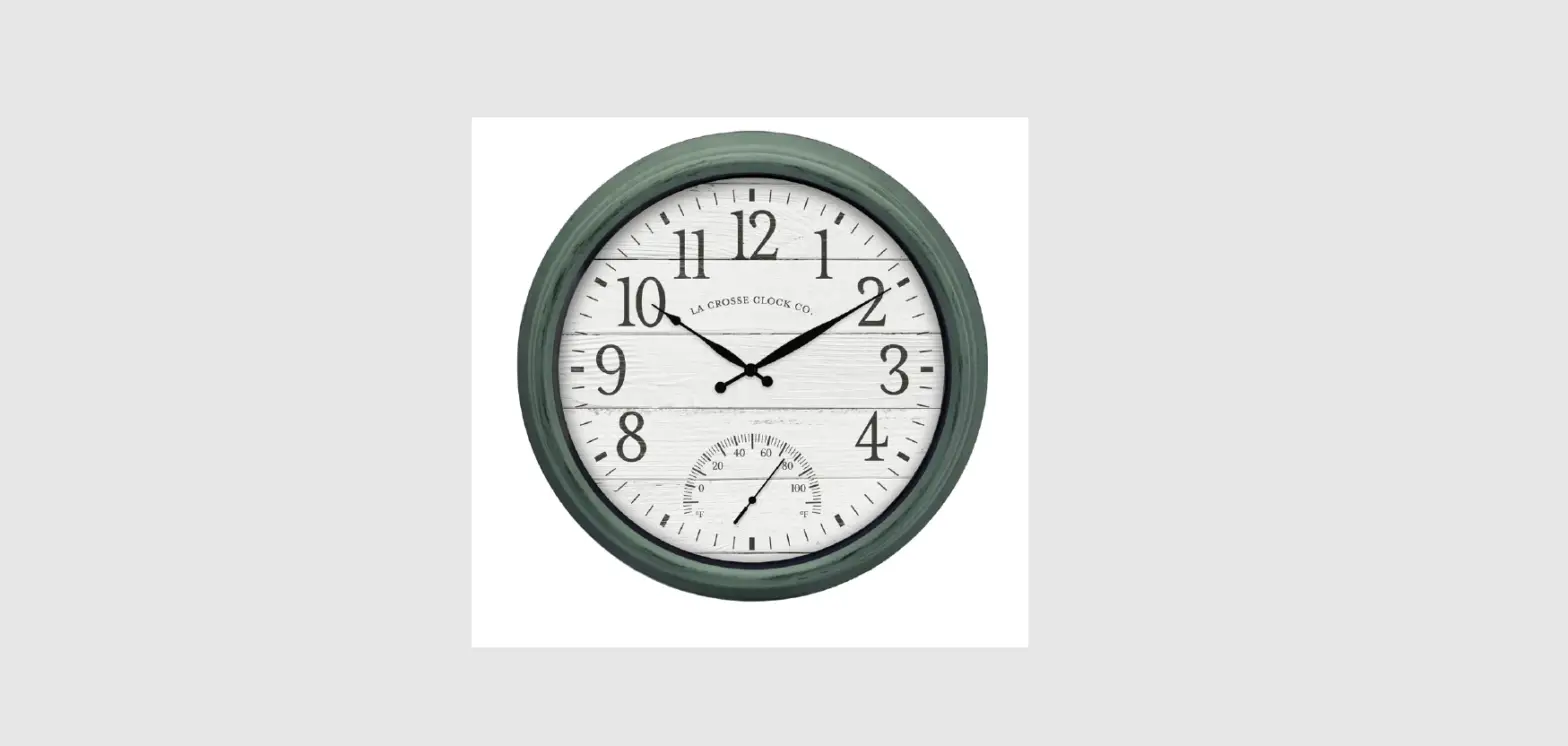 La Crosse Technology 404-3840sg 15.75 Inch Indoor Or Outdoor Sagebrook Wall Clock Instruction Manual