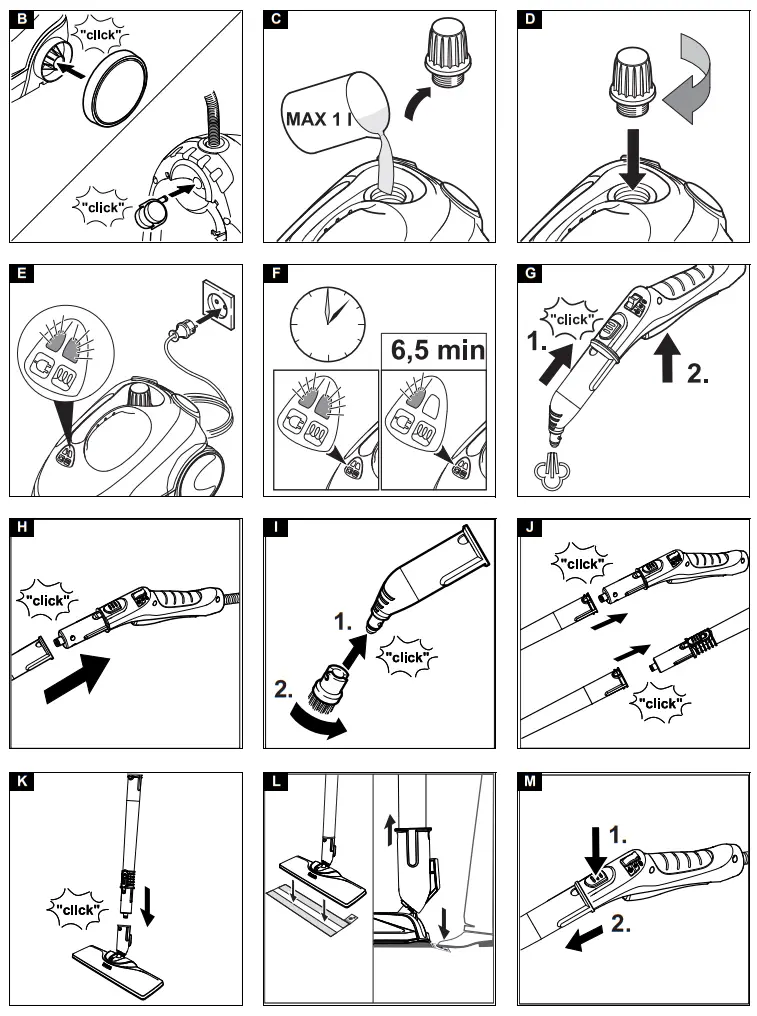 KARCHER SC 2 EasyFix Steam Cleaner - Fig1
