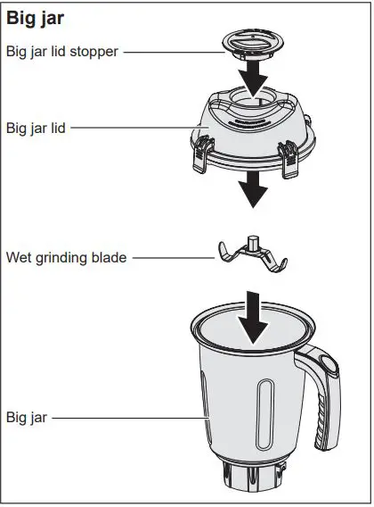 BOSCH Mixer Grinder Instruction Manual - Big jar