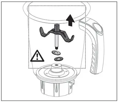 BOSCH Mixer Grinder Instruction Manual - Take the blade assembly out of the jar