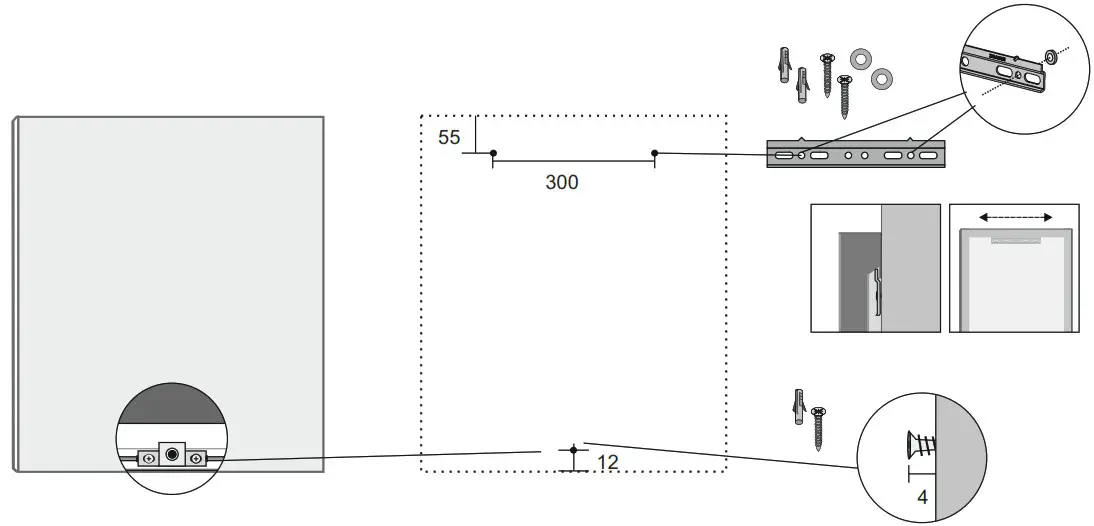 NETRAUTA Frost Lux 2022 LED Mirror - Fixed installation and installation with luminaire 2