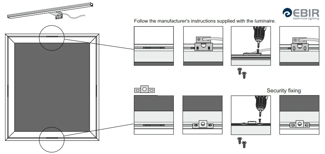 NETRAUTA Frost Lux 2022 LED Mirror - Fixed installation and installation with luminaire