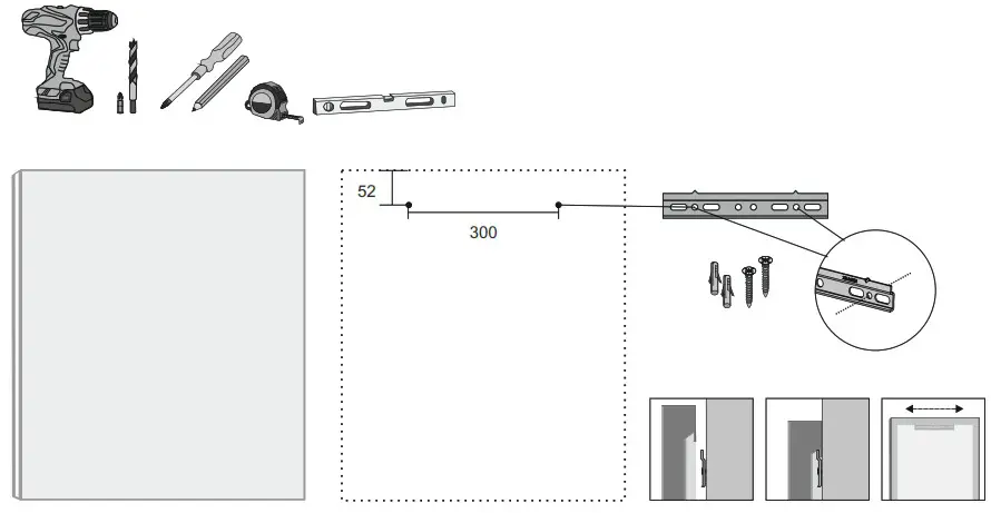 NETRAUTA Frost Lux 2022 LED Mirror - Mirror installation