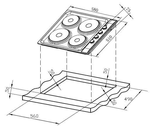 COOKOLOGY-SEP602BK-4-Burner-Electric-Solid-Plate-Hob-FIG-1