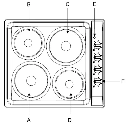 COOKOLOGY-SEP602BK-4-Burner-Electric-Solid-Plate-Hob-FIG-2