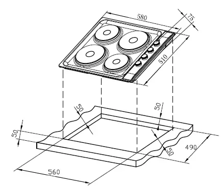 COOKOLOGY-SEP602BK-4-Burner-Electric-Solid-Plate-Hob-FIG-4
