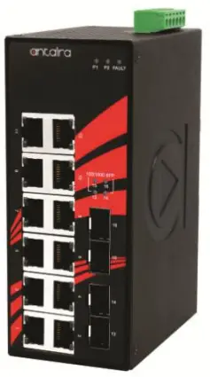 antaira LNX-1604G-SFP Series 16-Port Industrial Gigabit Unmanaged Ethernet Switches-fig1