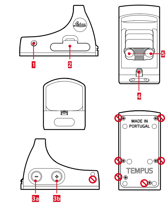 Leica 55500 Tempus Asph Red Dot Sight