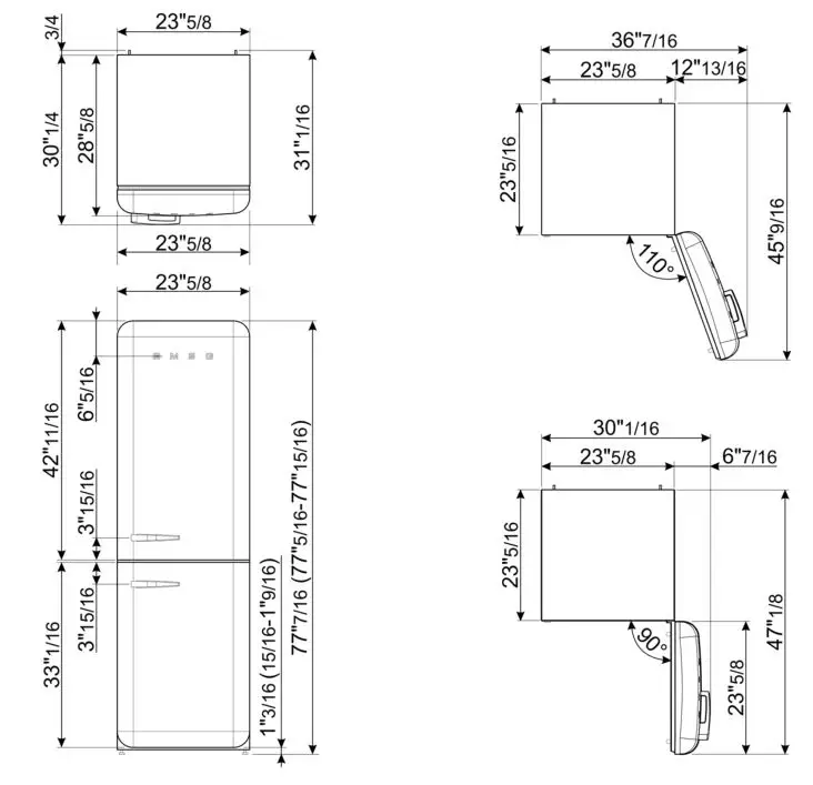 smeg FAB32UROR3 Refrigerator - figure 1