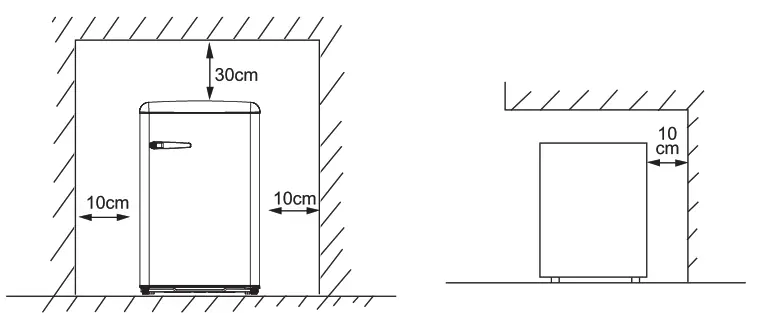 DOMO DO91771R Retro Freezer Matt Black - Fig