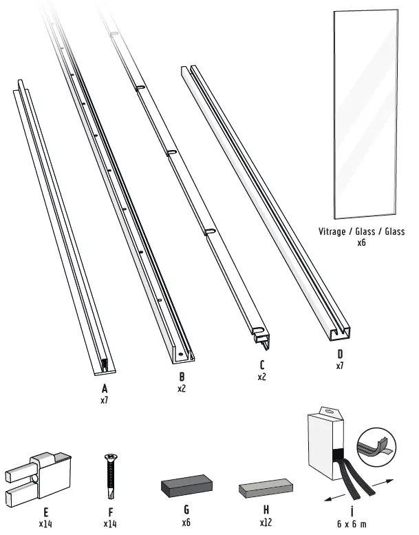 Kit atelier 6 Panels Glass Window-2