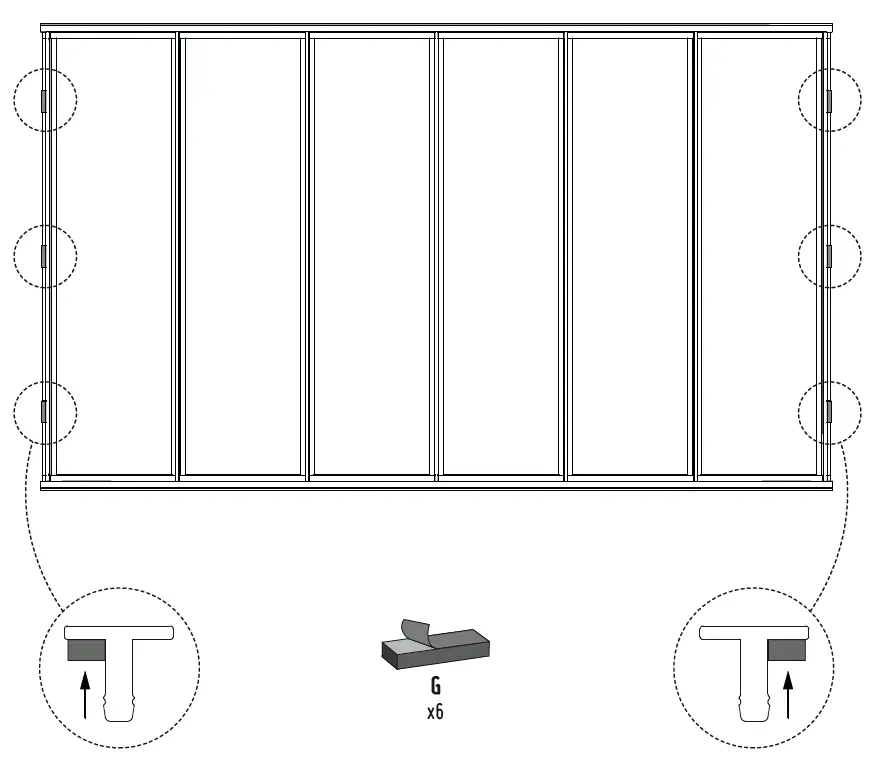 Kit atelier 6 Panels Glass Window-6