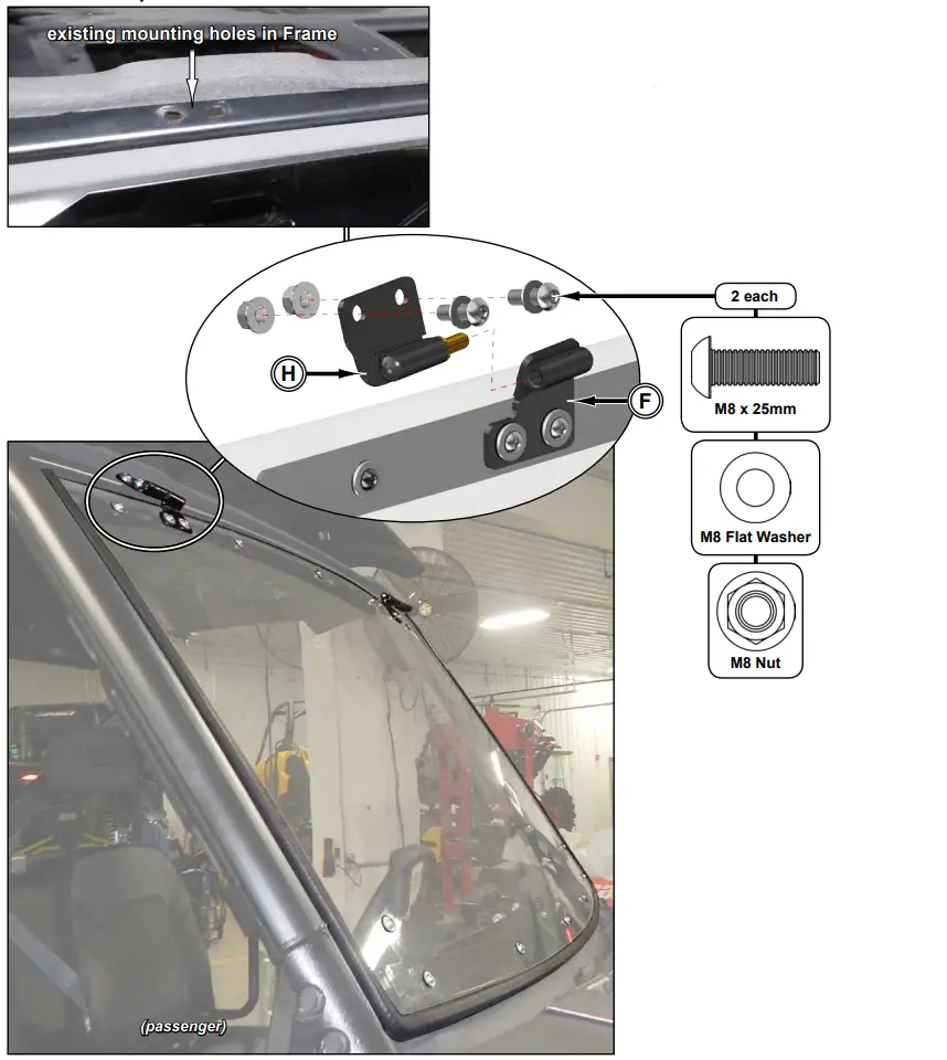 SUPERATV Polaris Ranger XP 900 Powered Flip Windshield-9