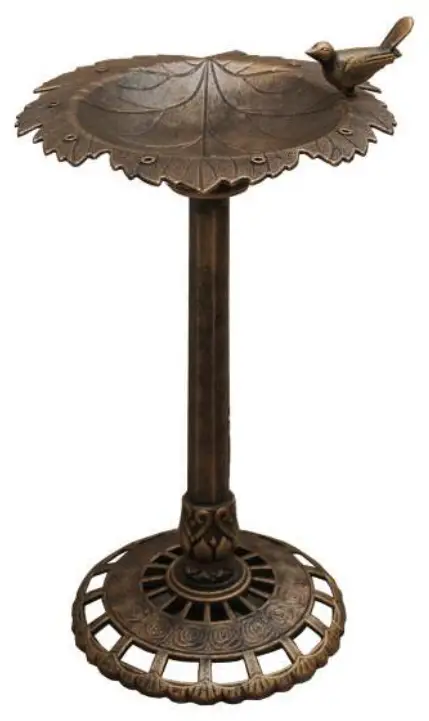 XBRAND BB3349BNE Leaf Design Birdbath