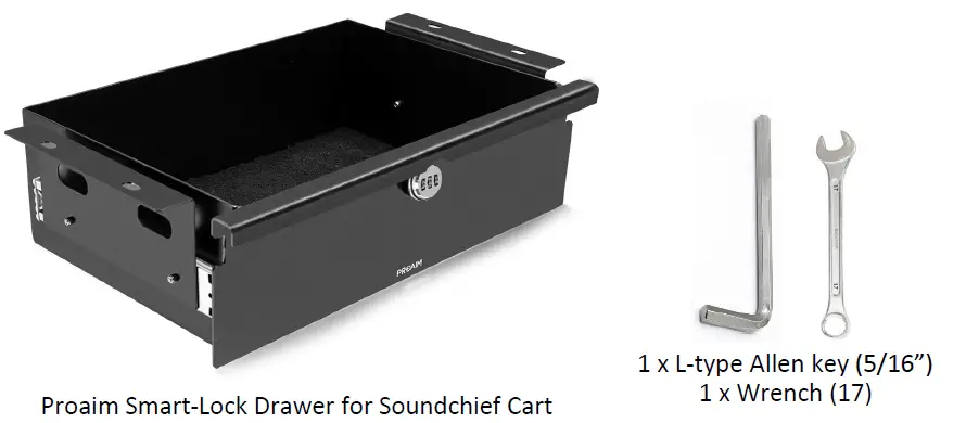 PROAIM-CT-SDCF-SD-Smart-Lock-Bottom-Drawer-for-Soundchief-Cart-Workstation-Instruction-fig-1