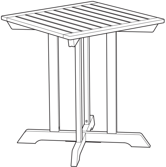 IKEA Bondholmen Table, Outdoor, Grey, 65x65cm -