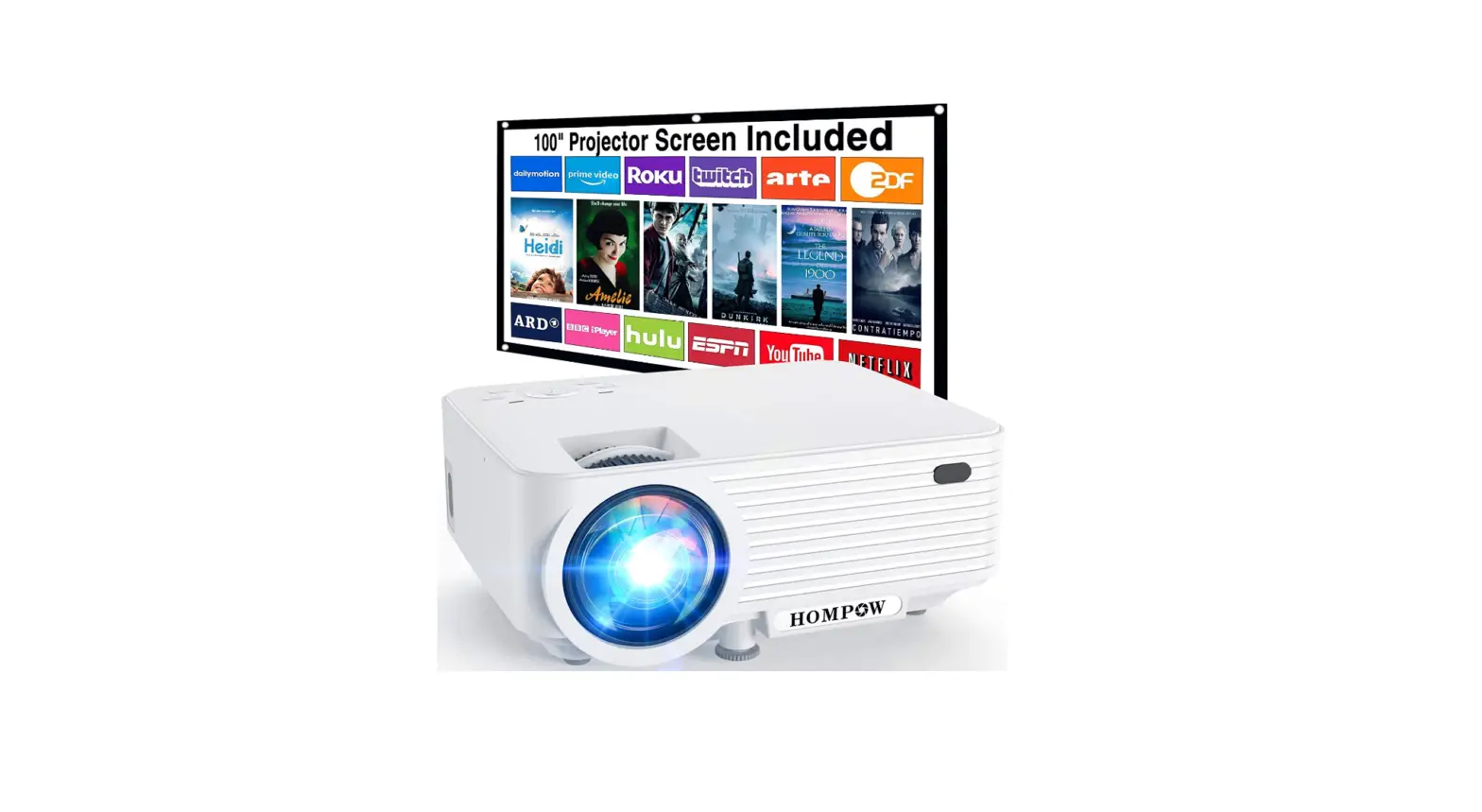 Hompow ‎t25 Upgraded Portable Projector Hd Supported Instruction Manual