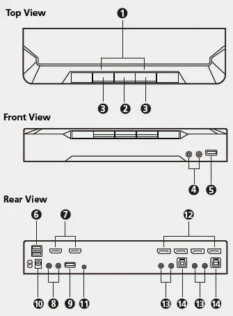 ATEN CM1942 2-Port 4K DisplayPort Dual Display Mini-Matrix Boundless KVM Switch-1