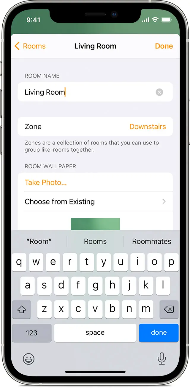The Home app on iOS showing Scenes and Accessories in the Living Room.