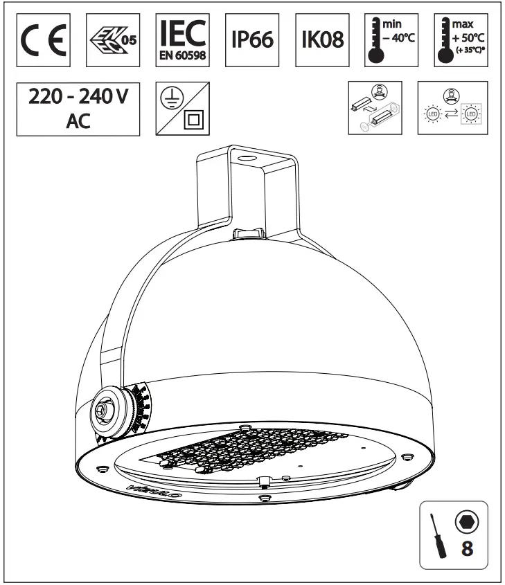 VIZULO Blackbird Scepter LED Street Luminaire fig 1
