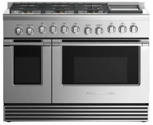 FISHER   PAYKEL RGV2-486GD-L N 48 Inch 6 Burners with Griddle Gas Range