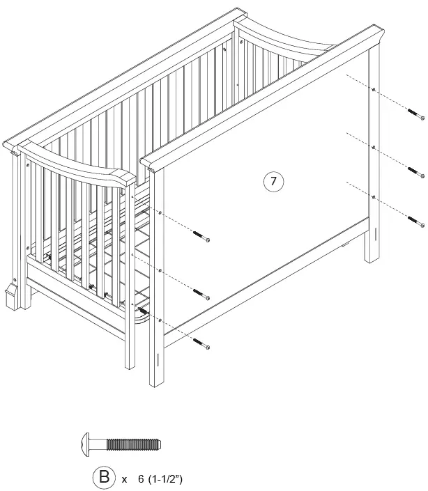 evolur PARKER CRIB 5-in-1 Convertible Crib, Winter 6