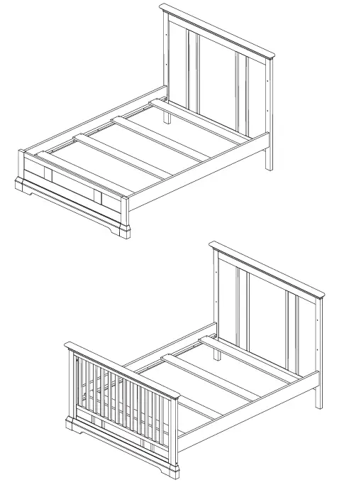 evolur PARKER CRIB 5-in-1 Convertible Crib, Winter 7