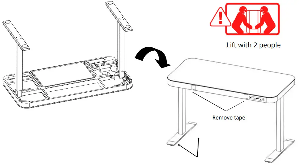 airLIFT OFF65871 Height Adjustable Electric Single Motor Desk - Figure 14